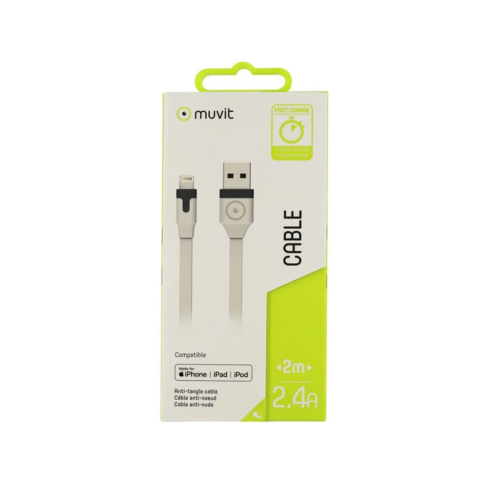 Muvit USB-Kabel auf Lightning MFI 2 m 2.4A