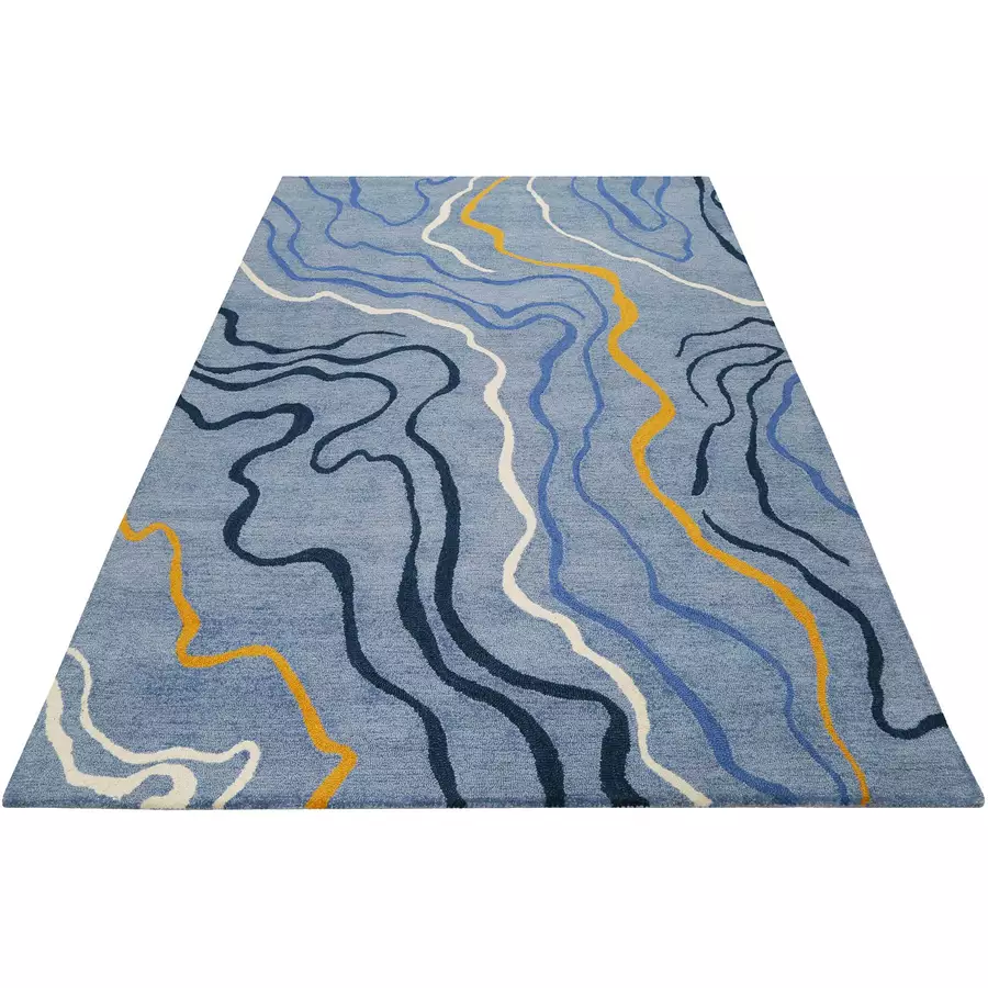 Esprit Kurzflorteppich Drive hellblau
