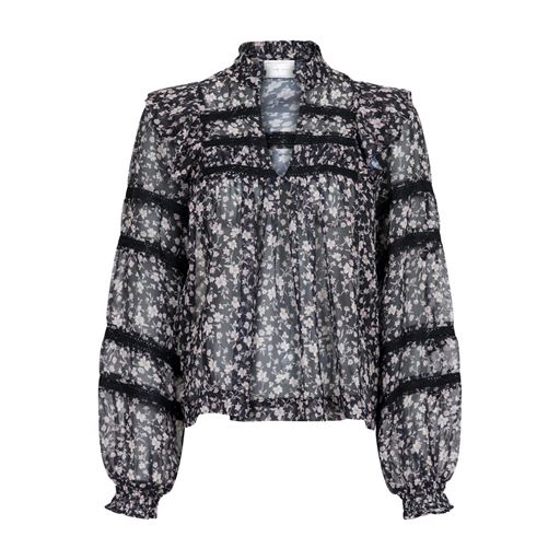 Neo Noir Aroma Fleur Sombre Bluse, Black, 42