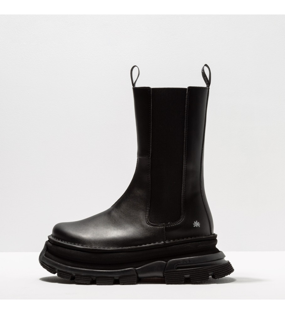 Botas Art Leather 1648 Art Core 2 pretas - altura da plataforma: 6,5 cm