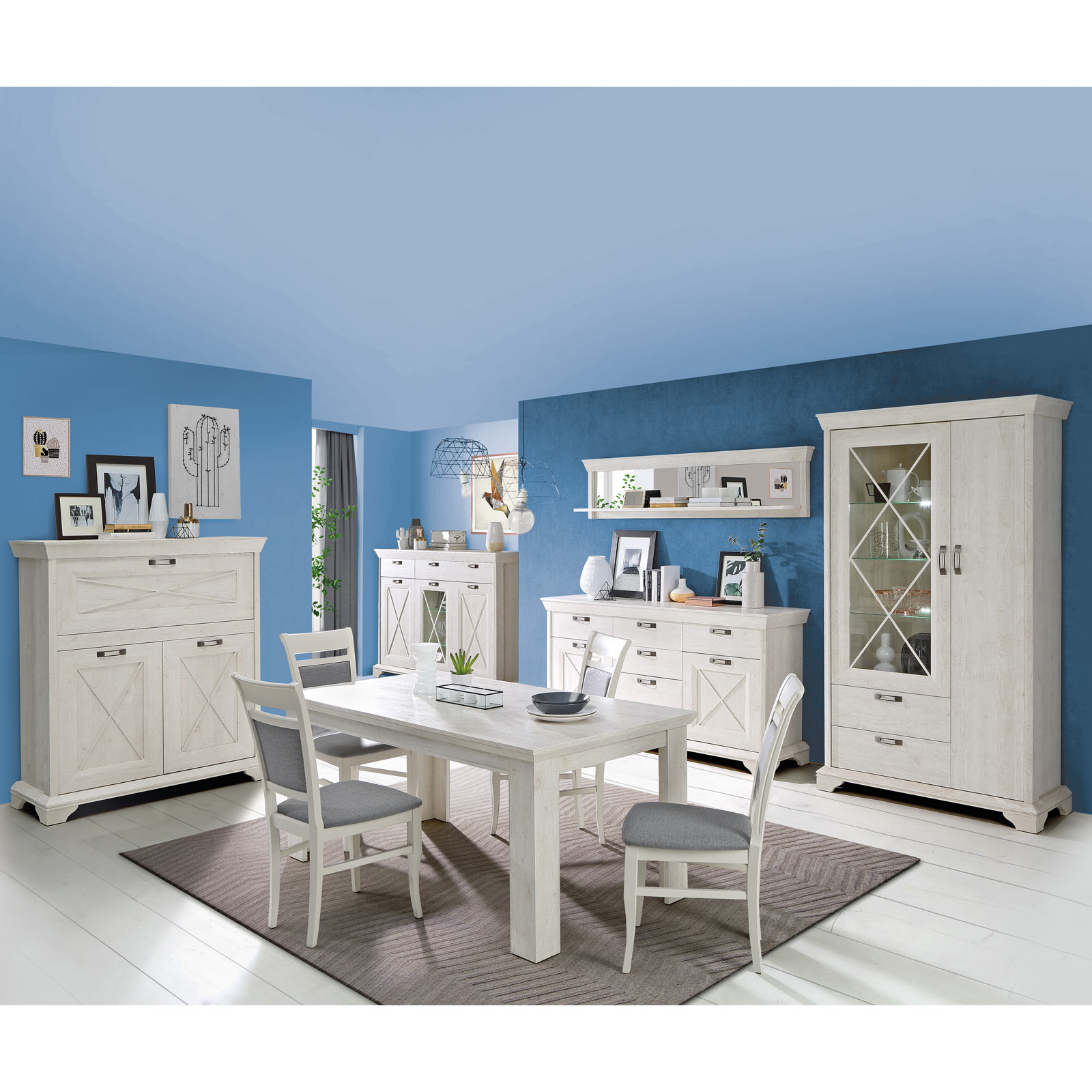 Highboard - Pinie weiß - 178 cm breit