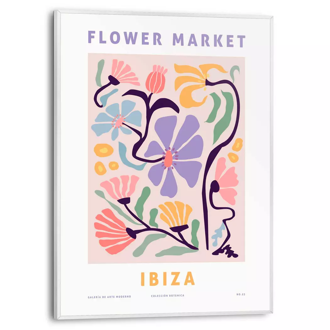 Wandbild 30 x 40 cm Madrid Flower Market