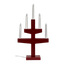Rød adventslysestake LED 48 cm