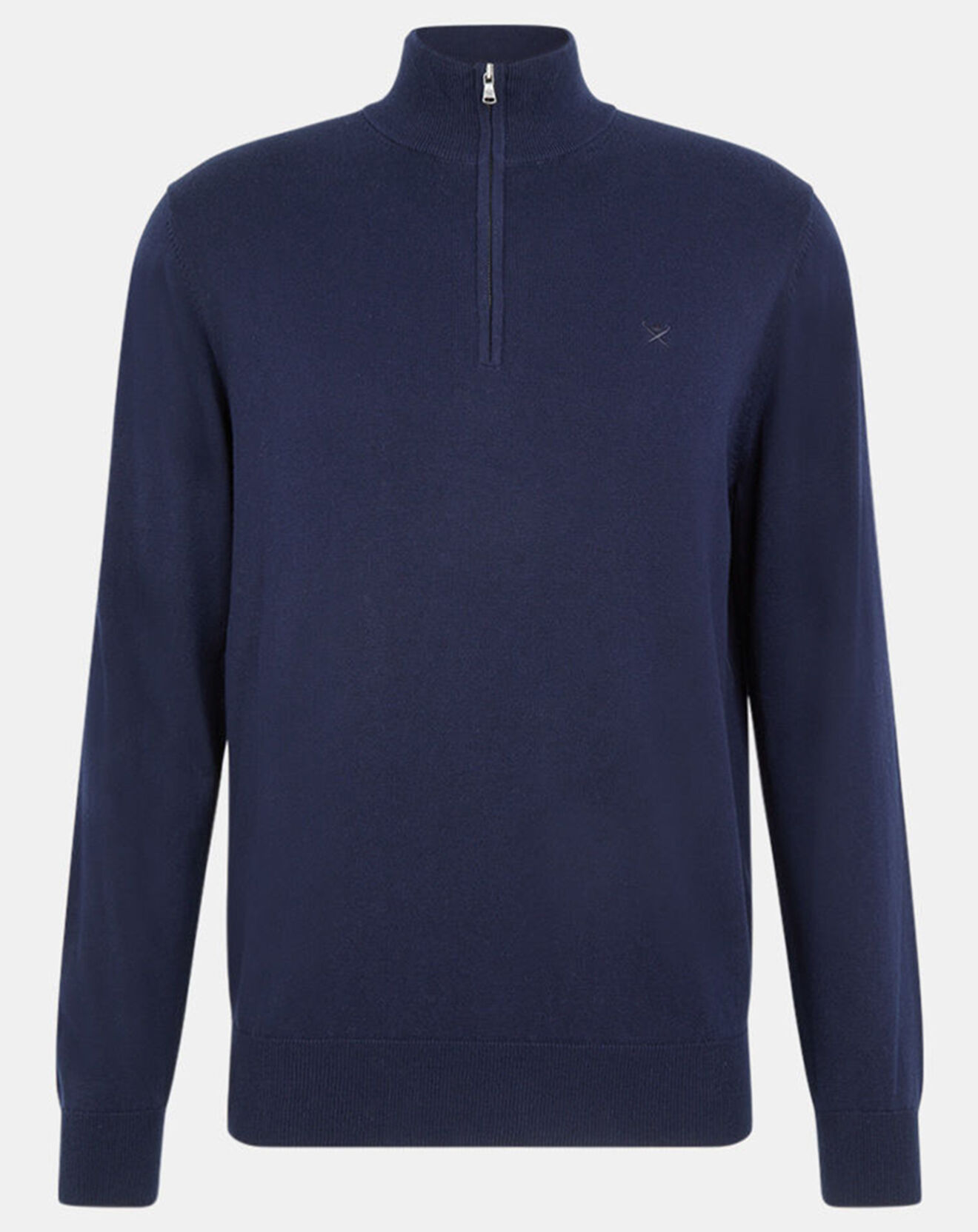 Hackett London Pull en Coton & Soie bleu foncé