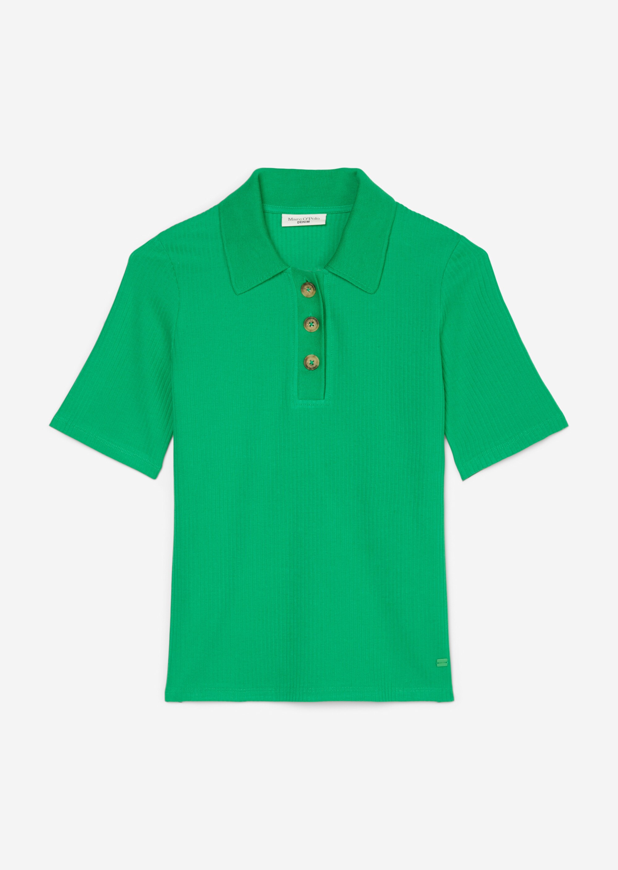 Poloshirt slim aus Ripp-Stretch-Jersey