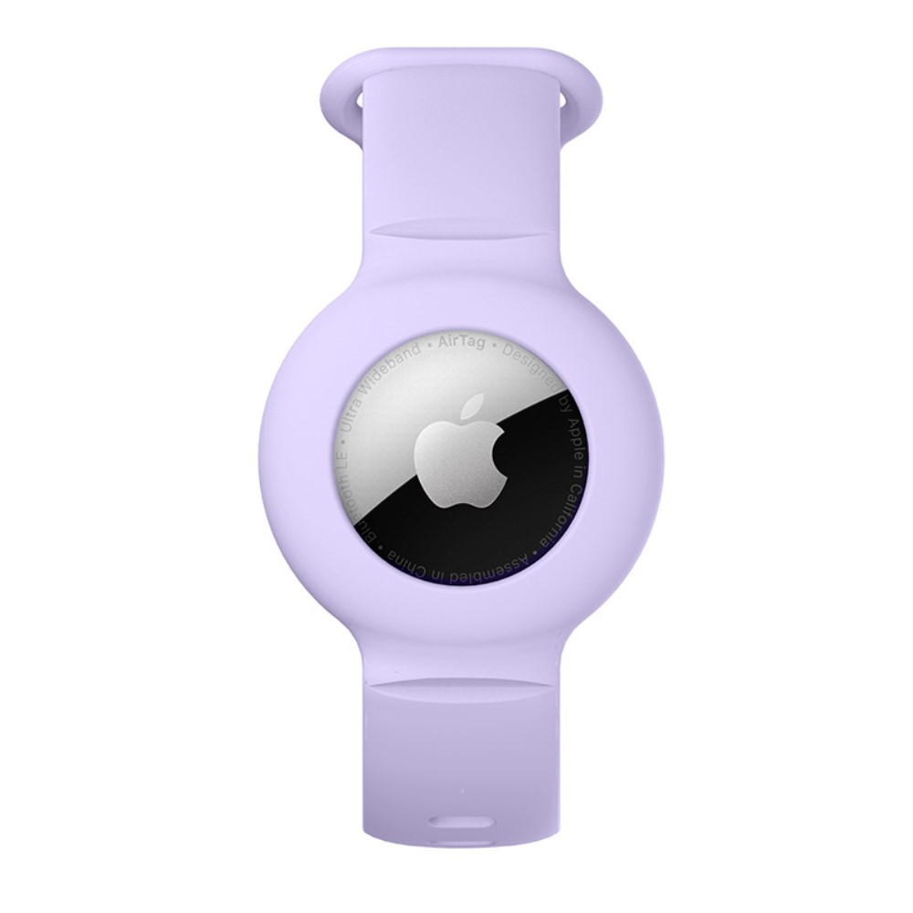 Apple AirTag Silikon Sport Armband (Gelenkumfang 140-220mm) - Lila