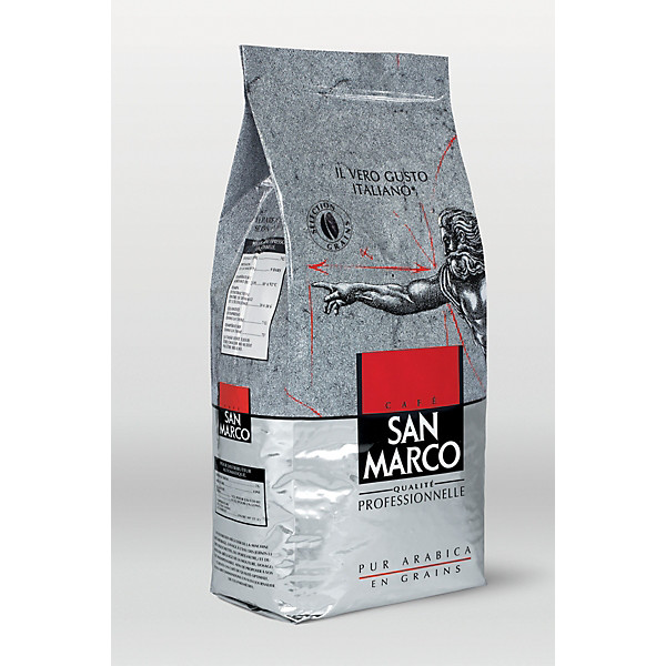 SAN MARCO Café en grains 100% Arabica - Intensité 7 - Paquet de 1kg