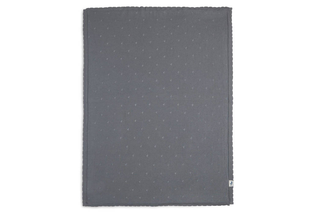 baby wiegdeken Pointelle 75x100cm Storm Grey
