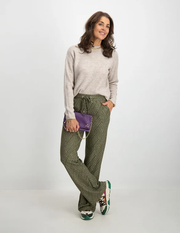 Geisha Flared broek met print 31870-47