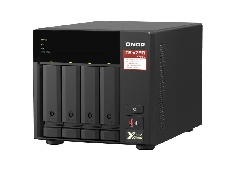 QNAP NAS TS-473A-8G 4-bay NAS mit 4 Laufwerkschächten