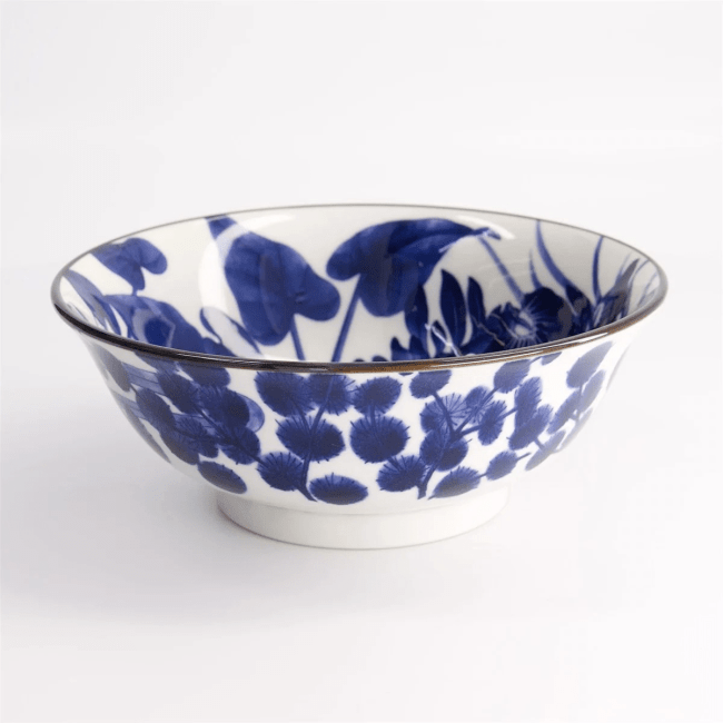 Wa Mix Kom Iris 20.5x8cm Blauw/ Wit