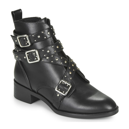 Only - BRIGHT 14 PU STUD BOOT - Noir