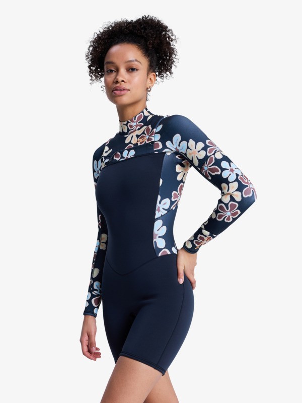 2/2mm Swell Natural Springsuit manches longues Front Zip Noir Femme