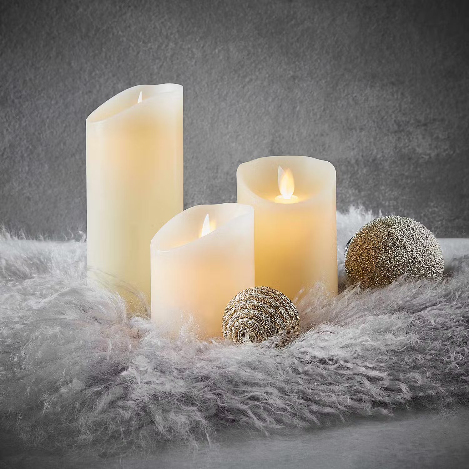 GLOWING FLAME LED-Kerze 4er-Set