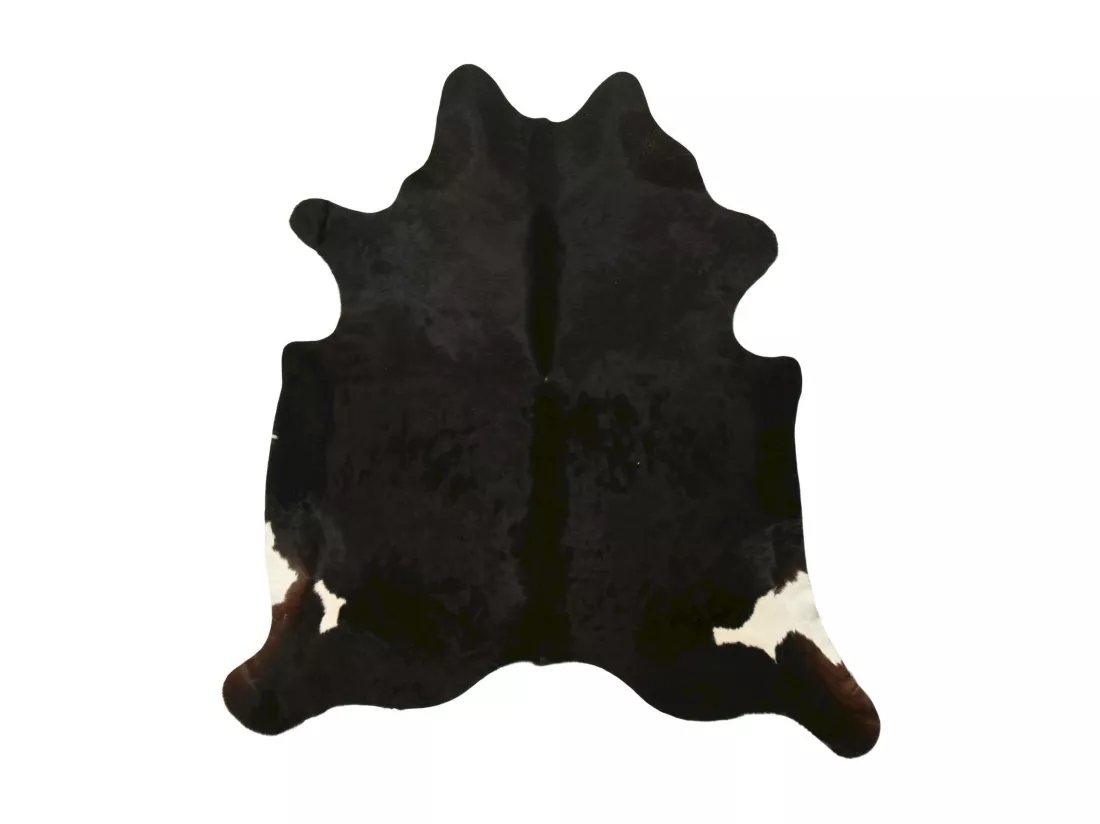 Peau de bovidé naturelle teintée brun et noir