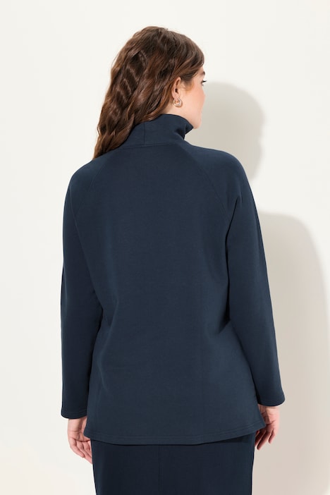 Sweatshirt, Zipper, Stehkragen, Langarm, Biobaumwolle
