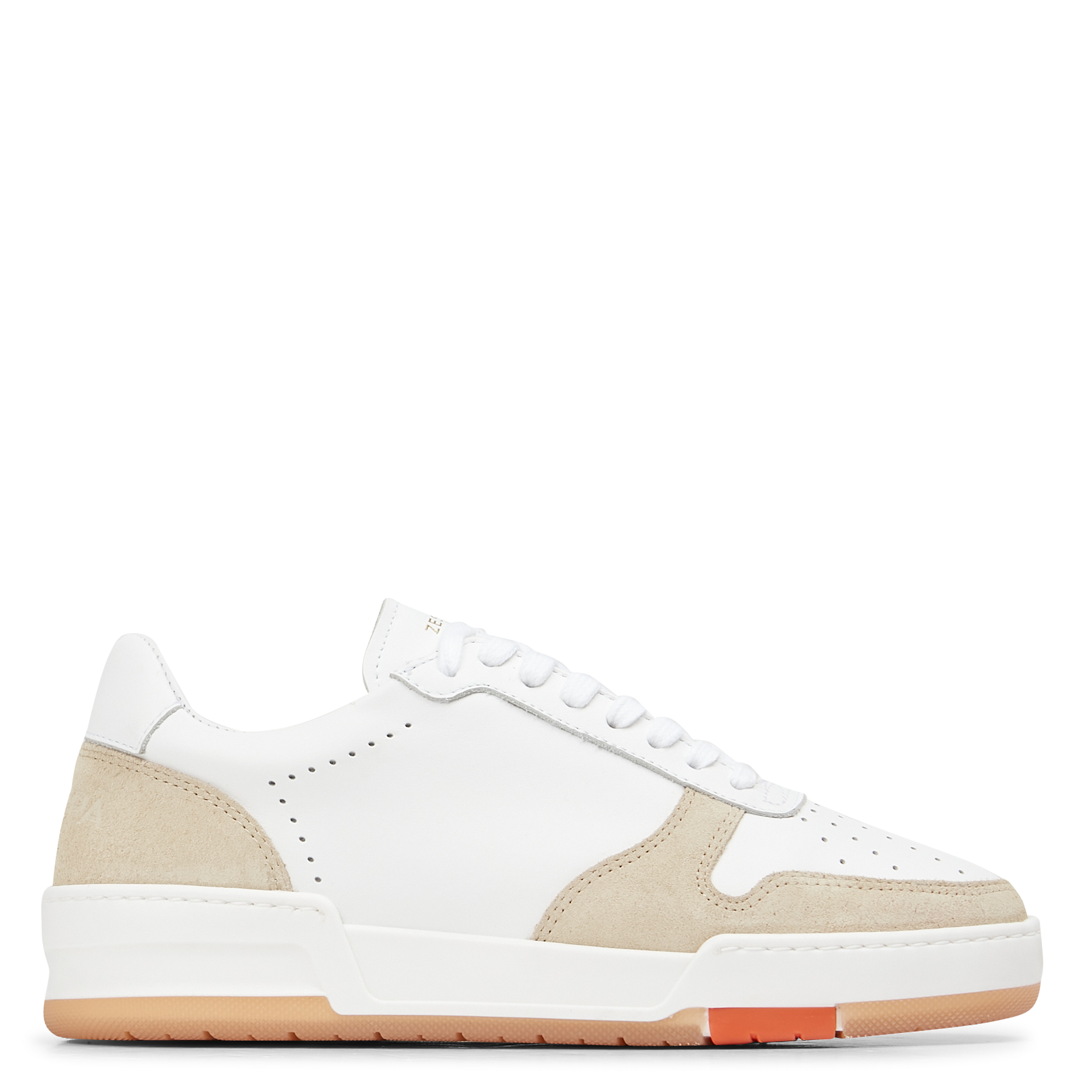 Baskets basses en cuir de veau| Beige