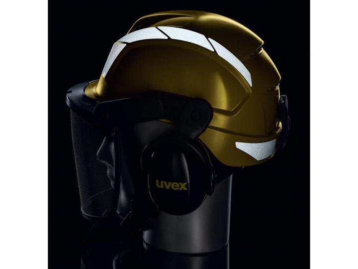 uvex Schutzhelm Pheos Forestry, Gelb Forsthelm Komplettset