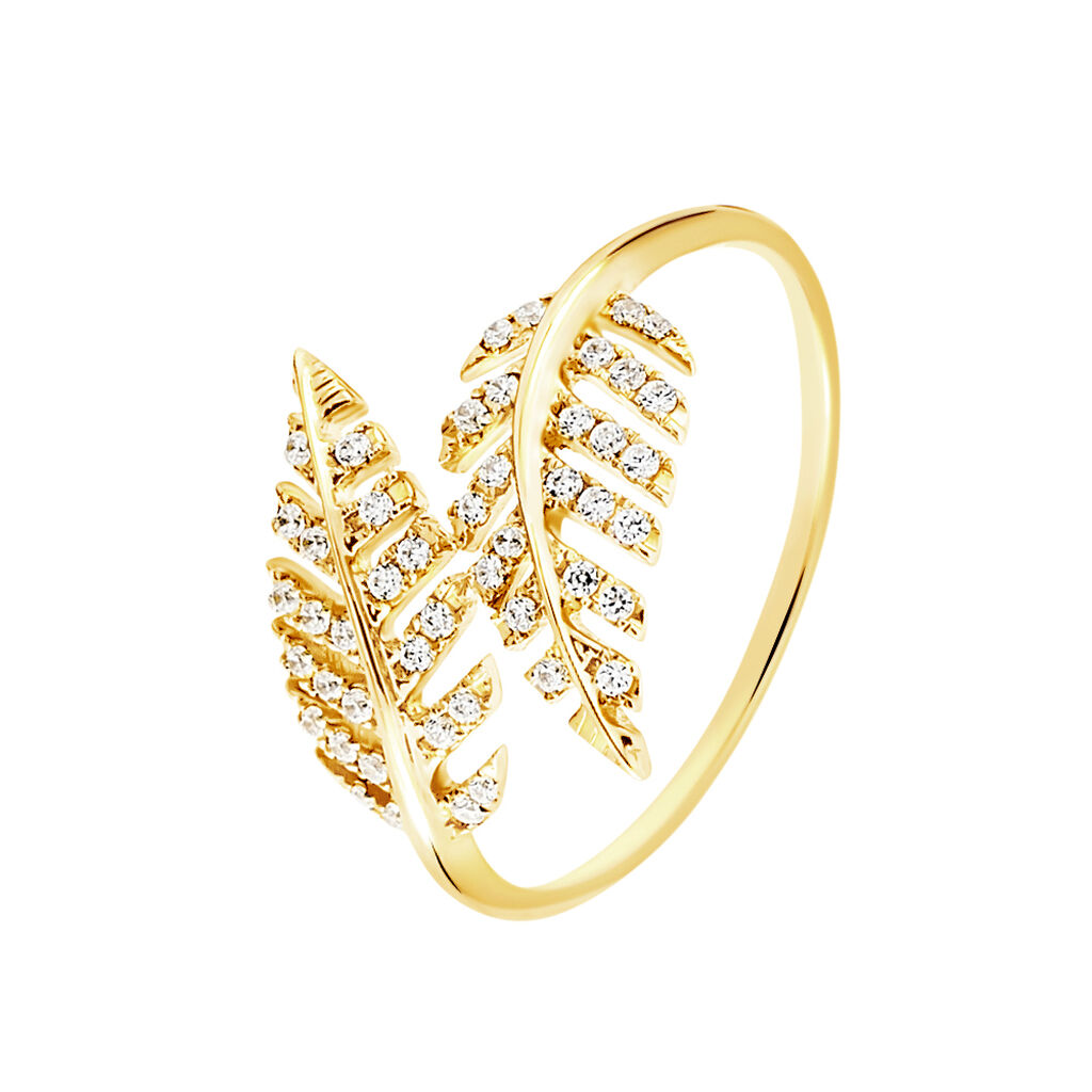 Bague Tourkia Or Jaune Oxyde De Zirconium