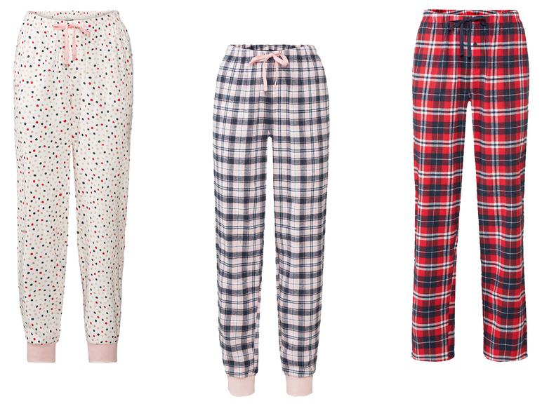 Flanellen dames pyjamabroek