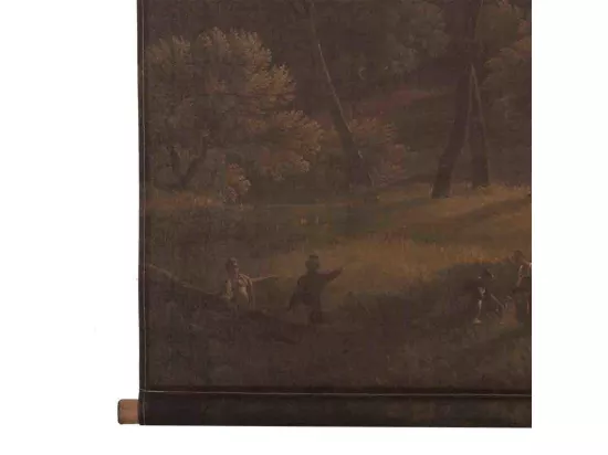 Toile de lin imprimée en parchemin