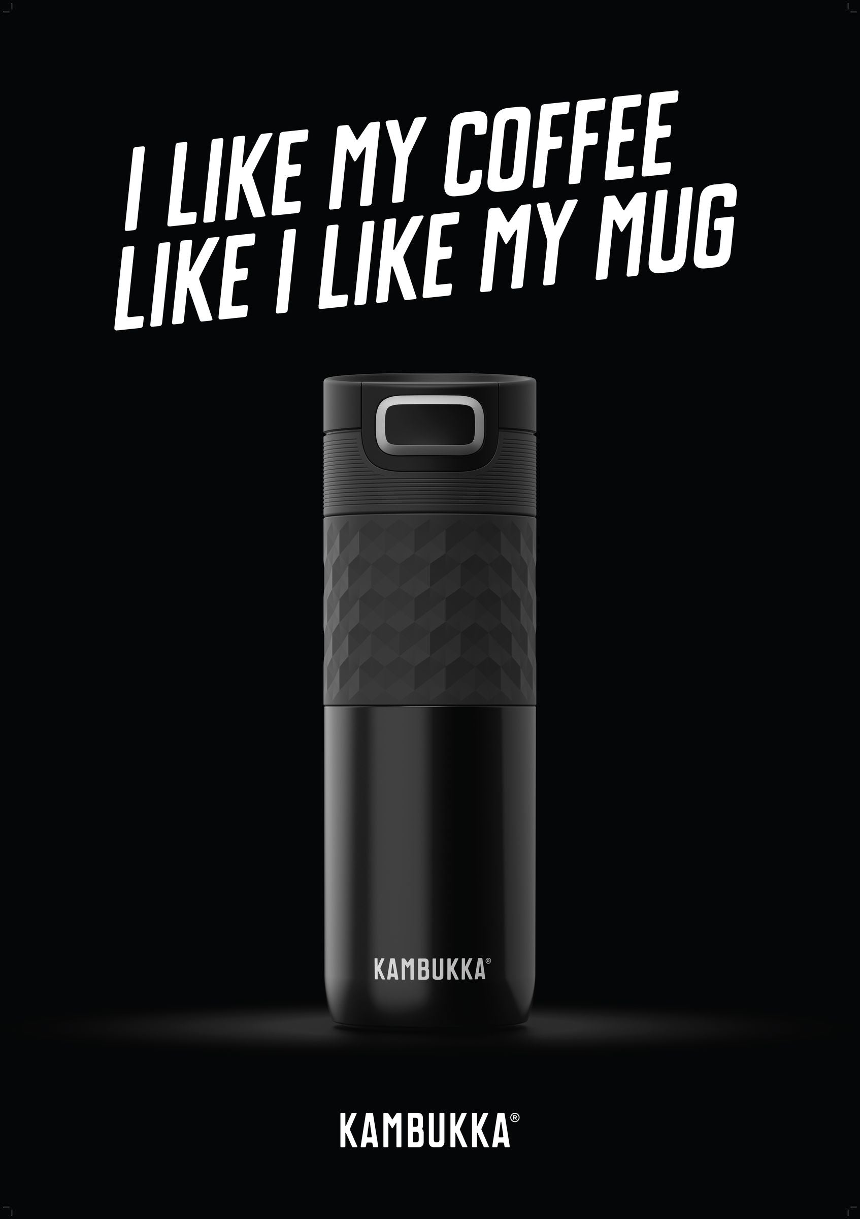 Kambukka - Etna Thermosbeker 500 ml Grip Black Steel