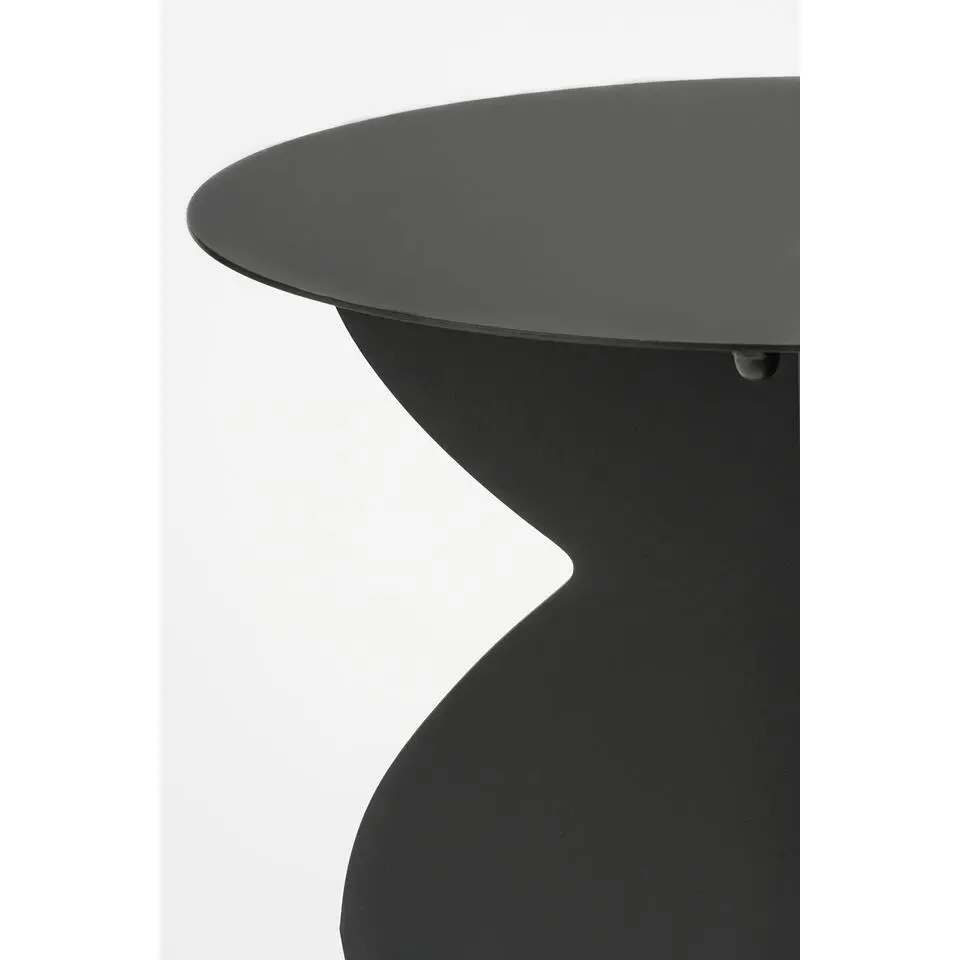 Mica Decorations Rafi Bijzettafel - H50 x Ø40 cm - IJzer - Zwart