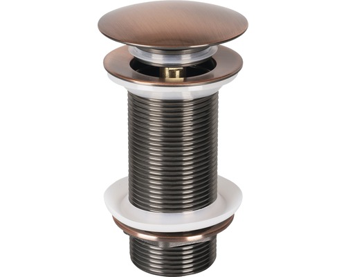Opendrukbare afvoerklep van 1 1/4 inch lang, rood koper