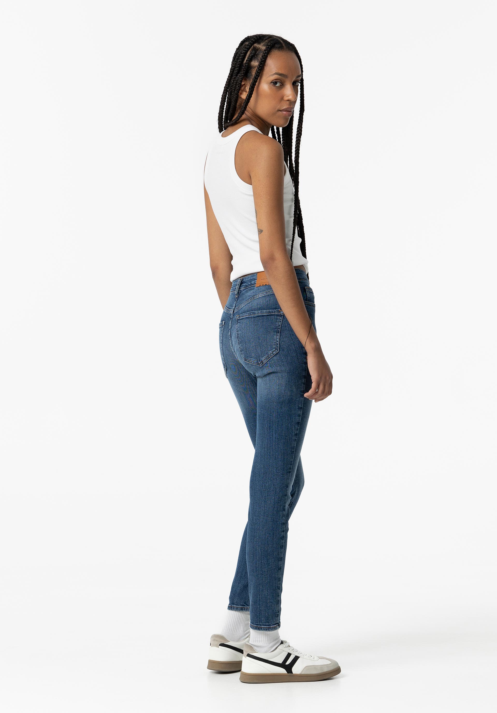 Jeans Lauren Skinny Cintura Alta