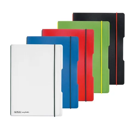 Herlitz Notizheft PP A5 Flex schwarz kariert 40 Blatt