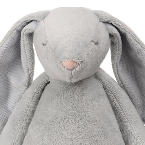 Moonie knuffelkonijn met nachtlamp en geluid - silver - 28 cm