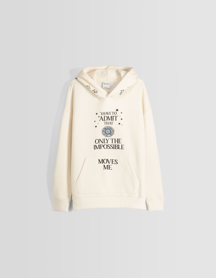 Moletom com capuz estampado