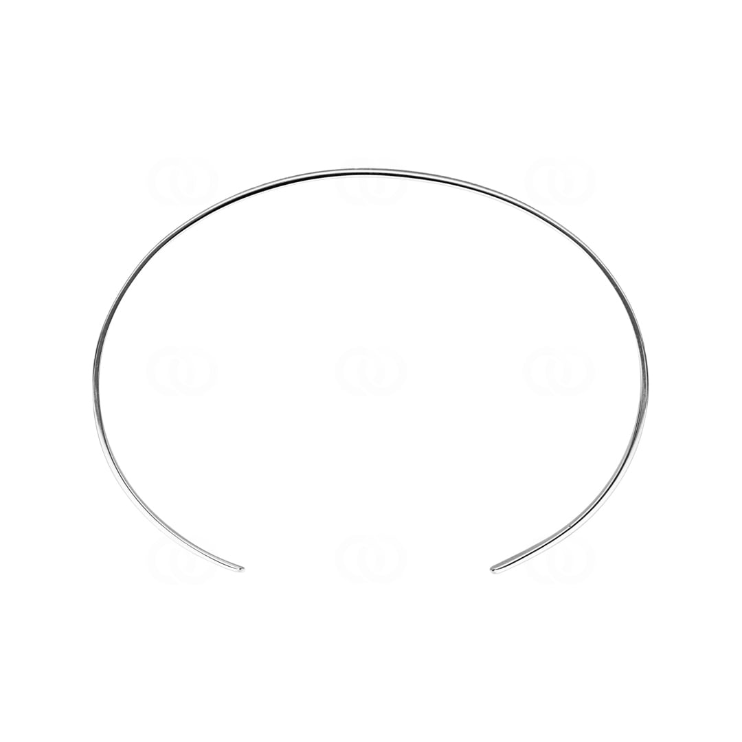 Armreif offen 925 Silber rhodiniert 58 x 48mm