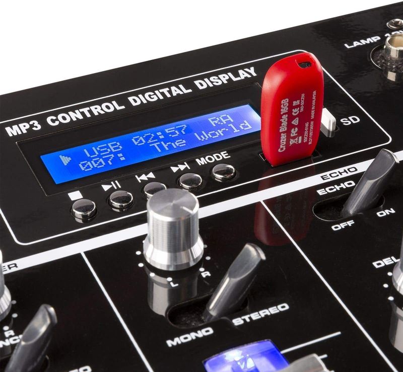 Vonyx STM-3007 6-Kanaals Mixer SD/USB/MP3/LED/Bluetooth 19 inch