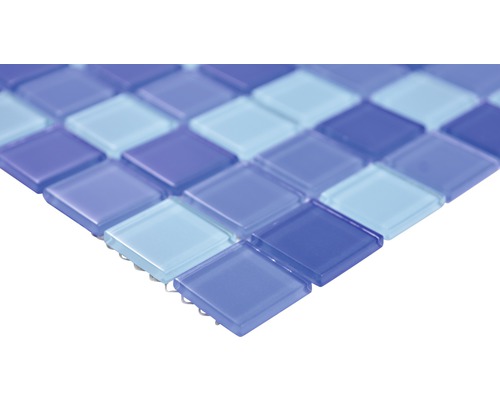 Glasmozaïek CM4SE3M Kristalmix blauw 30x30 cm