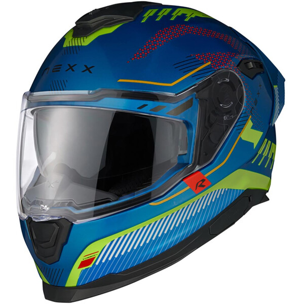 Nexx - Casque Y.100R Baron Bleu Clair / Vert fluo