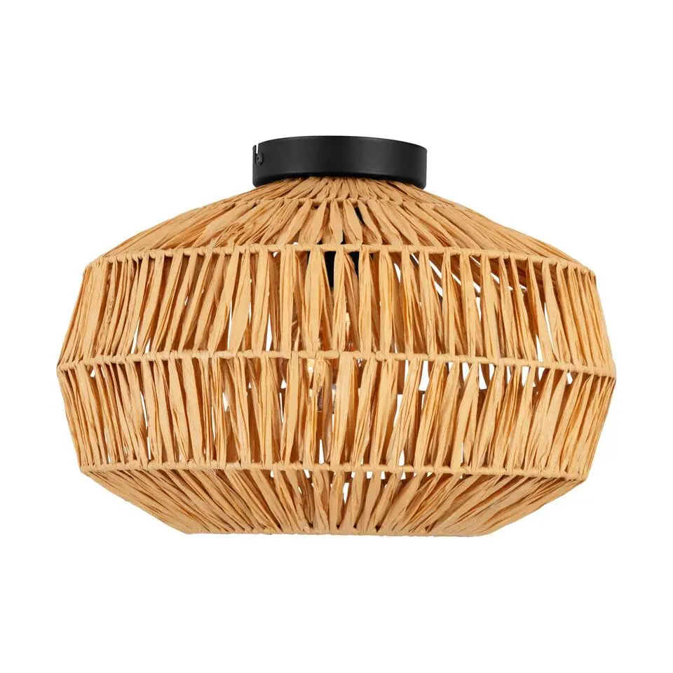 EGLO Sheldon Plafondlamp - E27 - Ø 38 cm - Bruin/Zwart - Papier