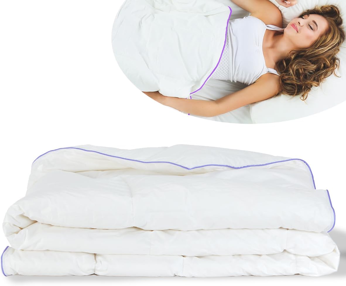 Nordic Daunendecke – Handverlesene Daunen&Federn | 135x200 cm | Leicht (300g) Sommerdecke | Oeko-TEX® & NOMITE Zertifiziert