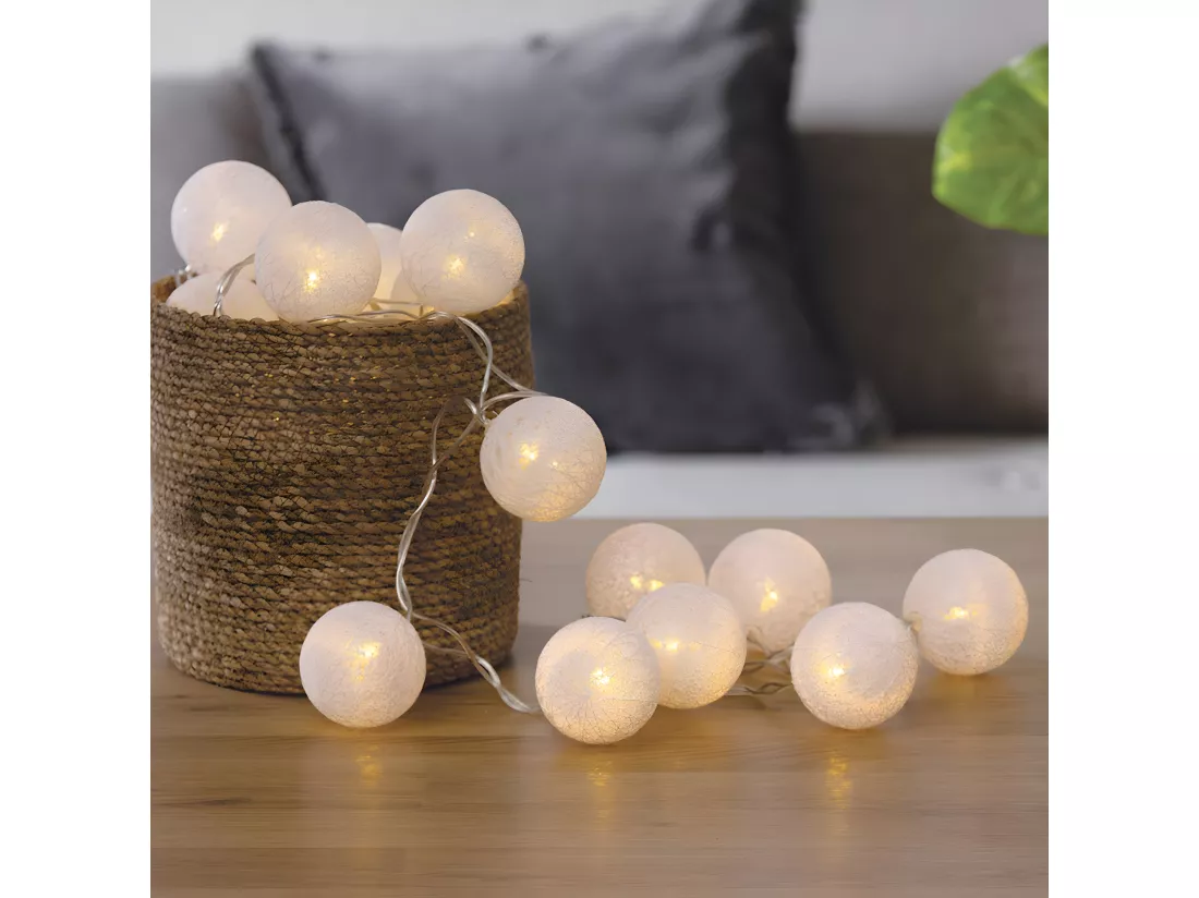 Guirlande Led Secteur 20 Boules D6cm - ATMOSPHERA