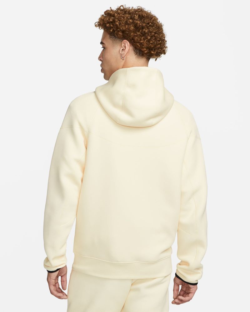 Sweat zippé à capuche Nike Sportswear Tech Fleece Beige Crème pour homme
