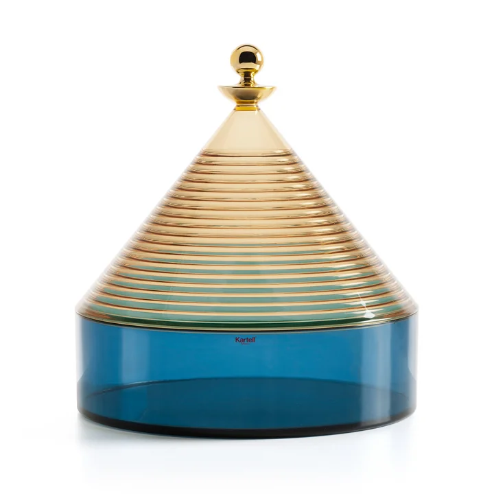 Kartell - Trullo Tischbehälter, gelb / blau