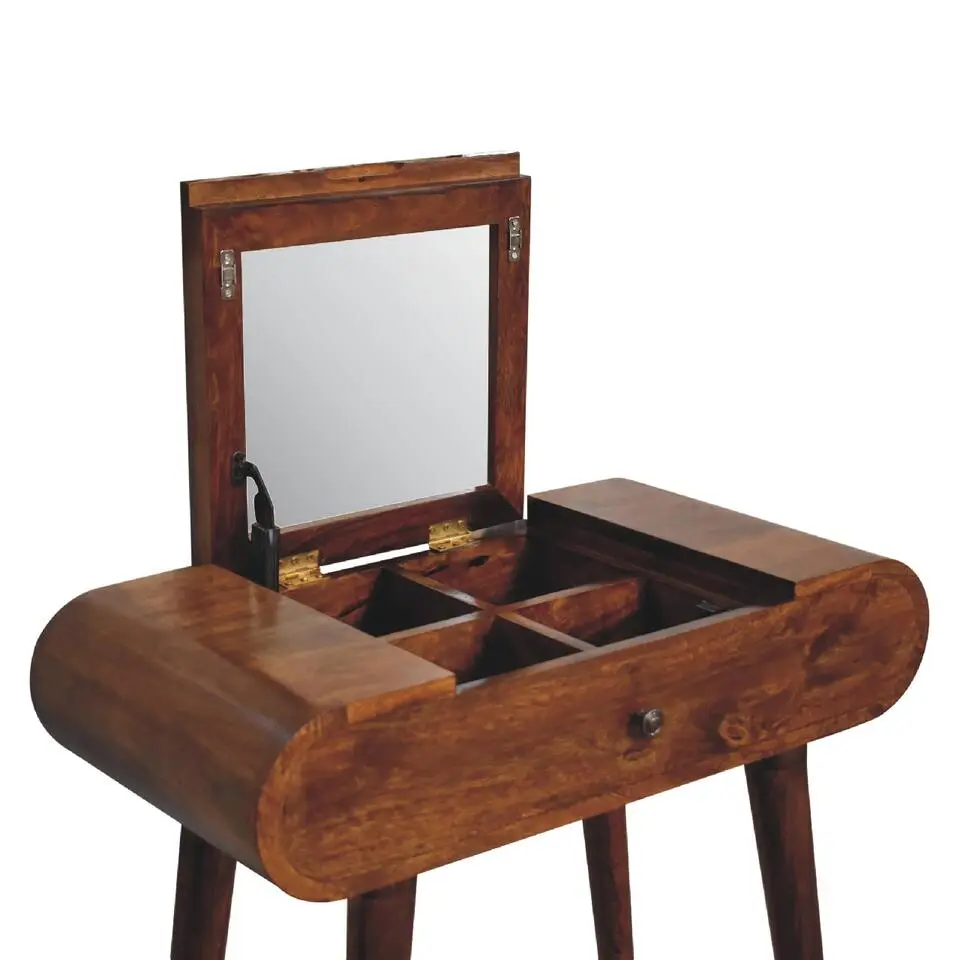 Kastanje Vouwbare Make-up Sidetable