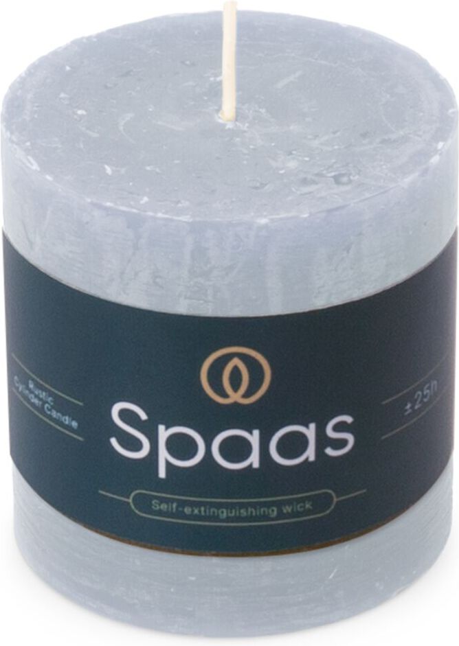 Spaas stompkaars Essential collection lichtblauw 25 uur D 7 H 7 cm