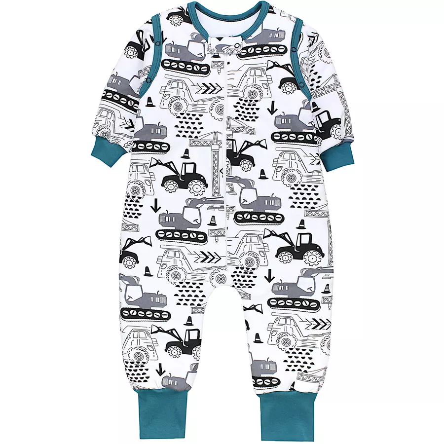 TupTam Baby Schlafsack mit Beinen und Ärmel Winter grün-kombi