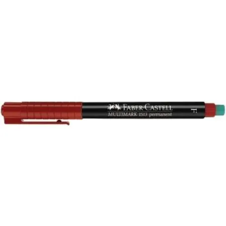Faber-Castell Marker Multimark permanent, F, rot