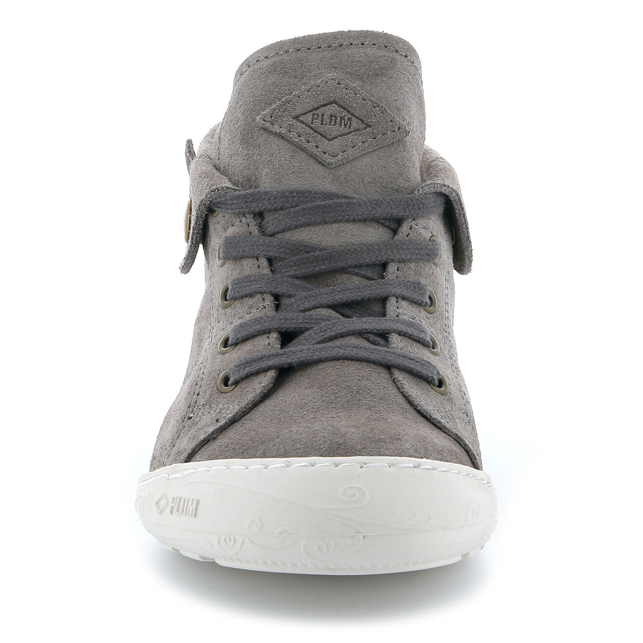 Palladium Baskets montantes en Velours de Cuir Gaetane gris moyen