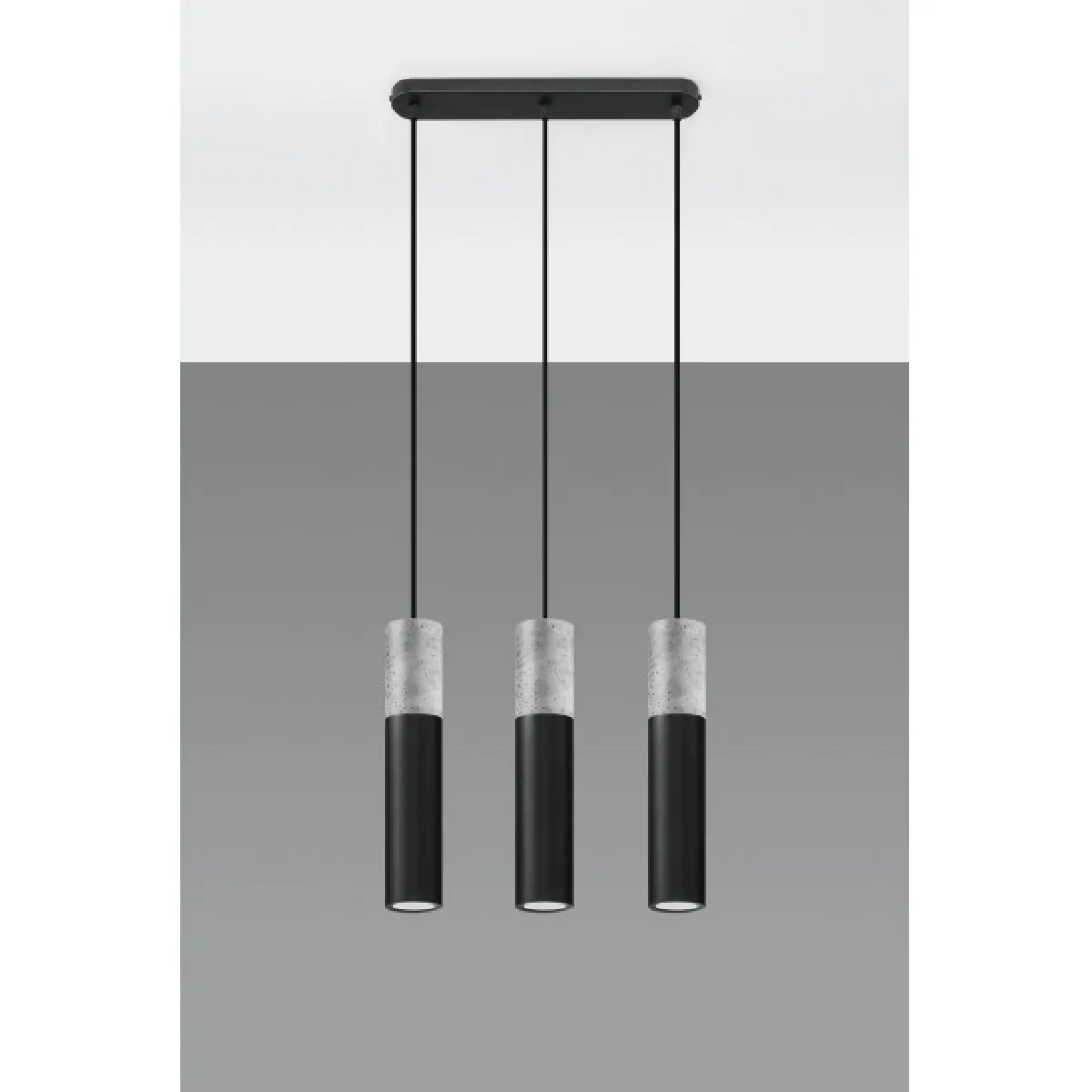 Luminaire Center Suspension Borgio - Gris noir