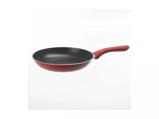 Poêle en aluminium - D. 24 cm - À induction - Rouge