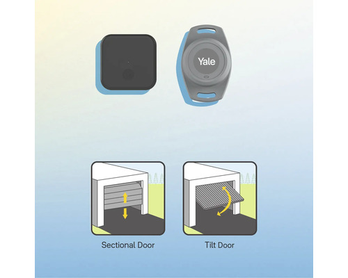 Yale garagedeuropener 0° 0° 10 m bereik Smart Home compatibel Bluetooth WLAN - grijs