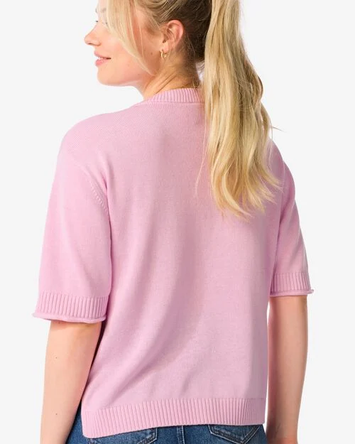 gilet maillé femme rose